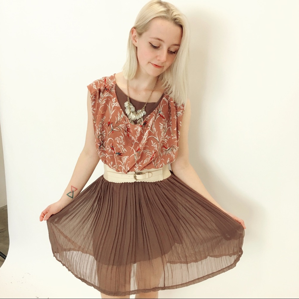 Modcloth/Anthro style bird dress